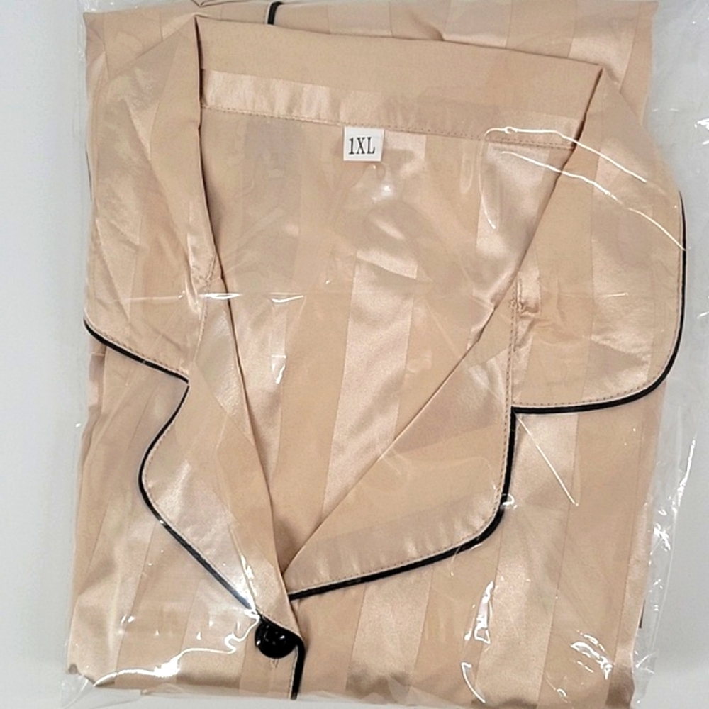 Cream Satin Pajama Set NWOT